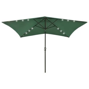 Parasol with LEDs and mast 2x3 m