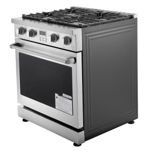 30 In Gas Range Oven 4 Sealed Burners Convection Oven In Stainless Steel