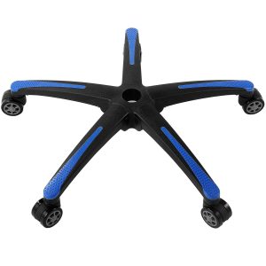 Office Chair Base Replacement, 28", 2500 Lbs Static Load, Heavy Duty Universal Computer Desk Chair Stool Base Part With 5 Casters And Reinforced Legs, Desk Chair Base Replacement, Black + Blue