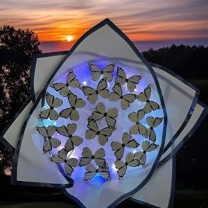 Butterfly LED Light Bouquet Artificial Flowers Gift For Girlfriend Mother Birthday Mothers Day