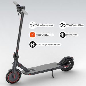 Electric Skateboard Maximum Speed Of 19 MphEquipped With An APP Control SystemEnsuring Safety8.5-inch Honeycomb Solid Tires350-watt Motor12-mile Range Foldable Design Dual Braking System