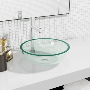 Washbasin Tempered Glass Transparent   Washbasin Tempered Glass Transparent
