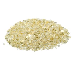 10 LBS Fire Glass 1/2-Inch Fireplace Glass Rocks For Fire Pit Table Gold