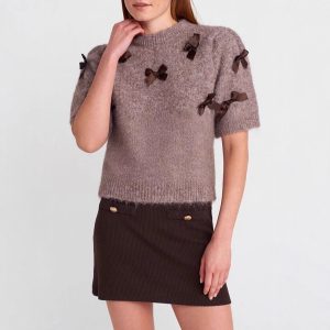 Solid Color Mid-length Long Sleeve Top