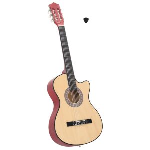 Western Guitar Acoustic Cutaway with 6 Strings 38"