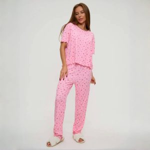 Printed Floral Short-sleeve Pajama Set