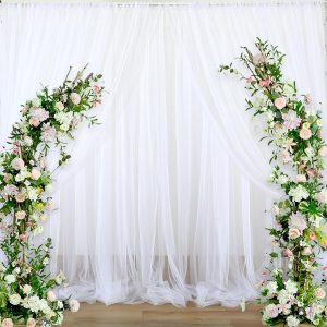 Wedding White Background Curtains