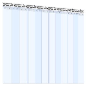 Strip Curtain PVC Door Curtain 121.9 Cm X 213.4 Cm Cooler Freezer Clear Plastic