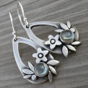 Ethnic Style Minimalist Drop Flower Leaf Alloy Earrings
