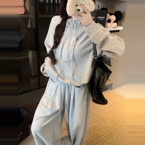 Design Sense Relaxed Hoodie Two-piece Set