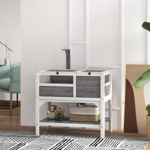 Tortoise Habitat with Shelf Storage Tortoise Gift Accessory with Weather Protection for Indoor