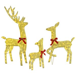 Reindeer Family 3 pcs Warm White 68 x