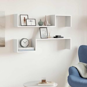 wall shelves, 2 pieces, 100x wood-based material.