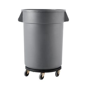 Round Trash Can Dolly Fit 20, 32, 44, 55 Gal Garbage Container 500lbs Heavy Duty