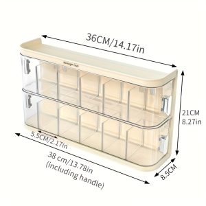 With 12 Compartments  Wall-mounted Hair Accessory Storage Box - Large Capacity Plastic Storage Box, Can Store Hair Clips, Ties, And Jewelry - Transparent Design For Easy Visibility, Space-saving Stor