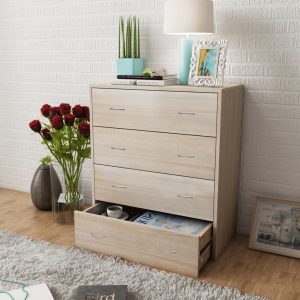 Chest of drawers with 4 drawers 60×30.5×71 cm Oak brown