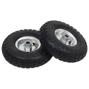 Sack truck wheels, 2 pcs., rubber, 4.10 / 3.50