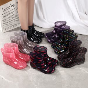 Four Seasons Fashion Rain Boots Women's Short Low-top Adult Waterproof Non-slip Water