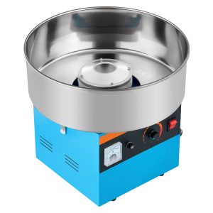Commercial Cotton Candy Machine Electric Sugar Floss Maker Stainless Steel Blue