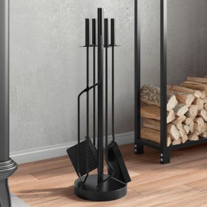 5-piece fireplace tool set 18 x 66 cm steel