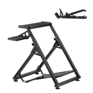Racing Wheel Stand, Adjustable & Foldable Simulator Stand For Logitech G923 G920 G29 G27, Thrustmaster T300RS TX F458 T500RS T3PA-PRO(F1/GT) Gaming Cockpit,Pedals Simulator NOT Included,Compact