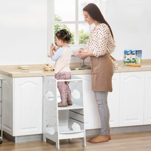Kids Kitchen Stool with Adjustable Height