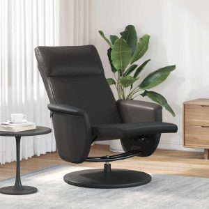 Recliner with Footrest, Faux Leather