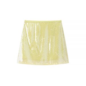 Candy Color Heavy Work Sequin Short Skirt