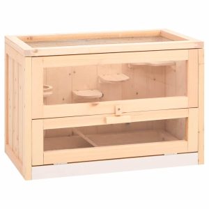 Hamster Cage 60x35.5x42 cm Solid Fir Wood