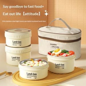 316 Stainless Steel Insulated Lunch Box For Office Workers Microwave