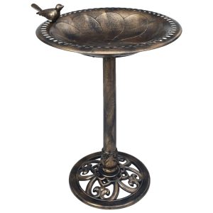 Bird Bath Bronze Plastic