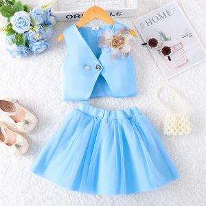 Mesh Princess Dress Two-piece Set
