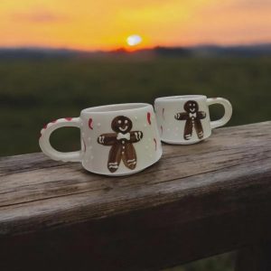 Handmade Ceramic Cookie Mug Set With Delightful Cookie-Inspired Design