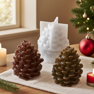Pinecone Christmas Candle Silicone Mold
