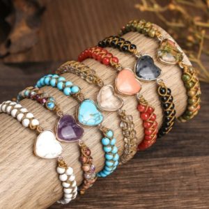 Natural Stone Bracelet Lapis Lazuli Pattern Double-row Braided Bracelet