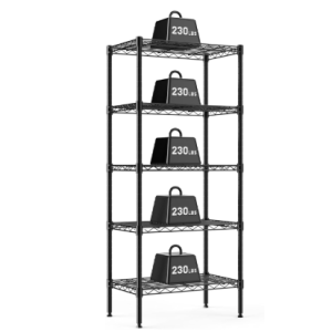Metal Wire Storage Racks, Adjustable Standing Storage Rack Shelves, Heavy Steel Shelf Units