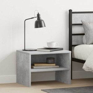 Nightstand Concrete Grey 40x Wood Material   Nightstands 2