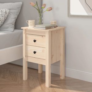 bedside table 40x35x61.5 cm solid pine wood