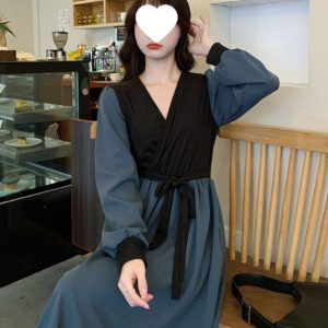 Retro New Korean Slim Fit Women's Dress