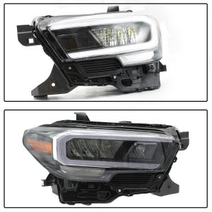 LED Headlight Assmebly Fit For 2020-2023  Limited TRD, Headlamps Black Housing, Clear Lens, Bulbs Included, Sell As One Pair
