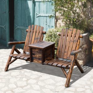 Double Adirondack Chair with Ice Bucket