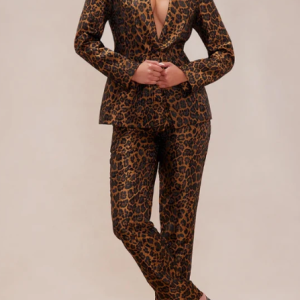 Leopard Print 2-Piece Suit