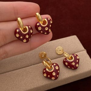 High-end Enamel Drop Glaze Integrated Light Luxury Versatile Earrings