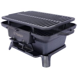 Oval Cast Iron Grill Outdoor, Portable Charcoal Grill And Tabletop Cast Iron Skillet  Cast Iron, Enameled, Durable, Small Charcoal Grill, Camping Stove, Hibachi Grill