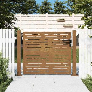 Garden Gate Corten Steel Square Design