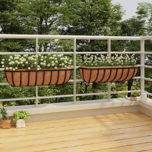 wall planters, 2 pcs., coconut fiber insert, 61x   wall planters