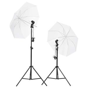 Photo Studio Lighting Set with Tripods & Umbrellas