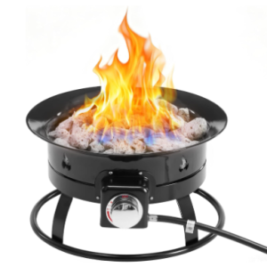 58,000 BTU Outdoor Fire Pit, 19-inch Smokeless Gas Fire Pit, With Cover And Carrying Kit