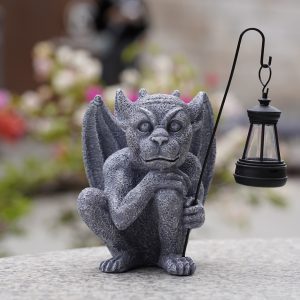 Creative Stone Statue Ghost Solar Decoration