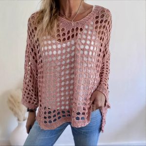 Comfortable Casual Fashionable Women's Loose Knit Sweater